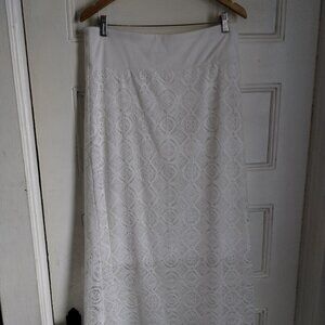 Point zéro maxi skirt floral white SZ medium